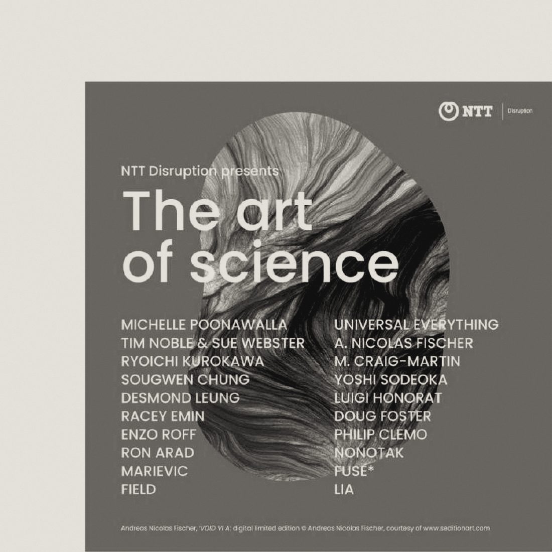 The Art of Science exhibition poster by NTT Disruption