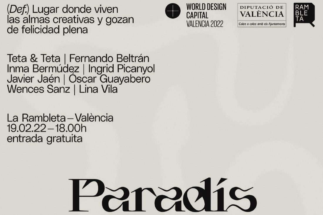 Paradís event poster, World Design Capital València 2022